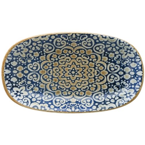 Bonna, Bonna Platte Alhambra oval; 19x11 cm (LxB); blau/weiss/braun; oval; 12 Stück / Pack