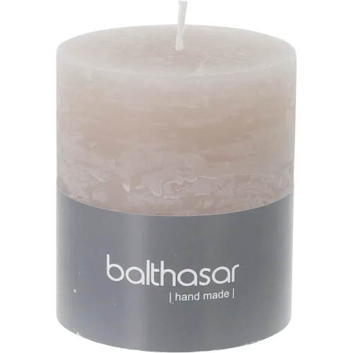 Balthasar, Balthasar - Zylinderkerze, 70X80MM, Taupe