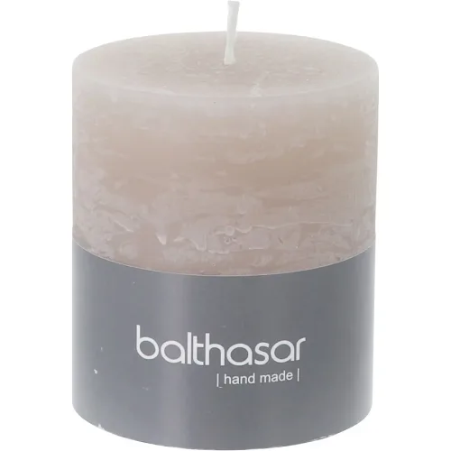 Balthasar - Zylinderkerze, 70X80MM, Taupe