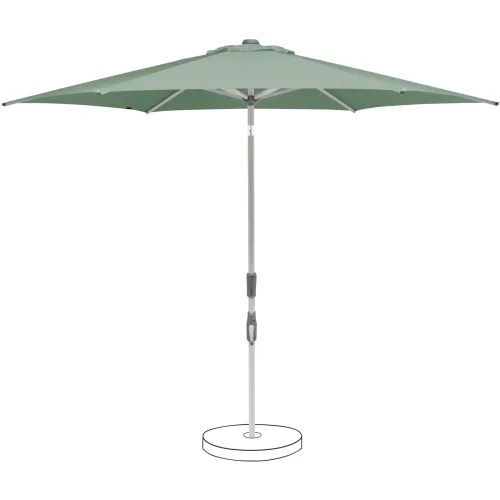 Suncomfort BY GLATZ, Suncomfort Mittelmastschirm Slide Frostgrün | ⌀ 2.5 m