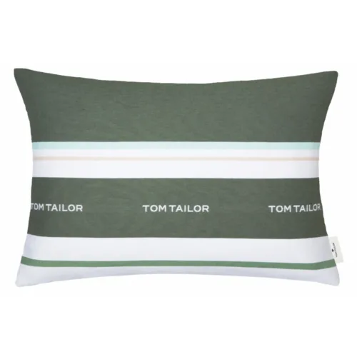 Tom Tailor, Tom Tailor - Logo Kissenbezug, 40 x 60 cm, Lindengrün