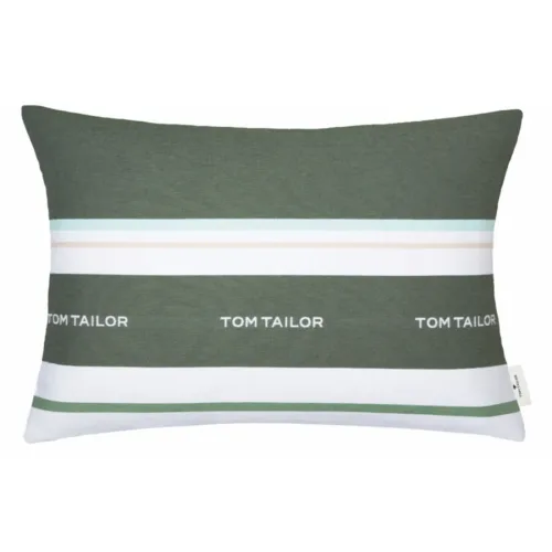 Tom Tailor - Logo Kissenbezug, 40 x 60 cm, Lindengrün