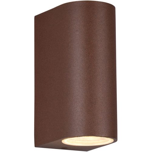 Wandlampe aussen Reeya Rot 6.9 cm 15 cm - Farbe: rost - Material: Aluminium-Druckguss - Wandlampe aussen