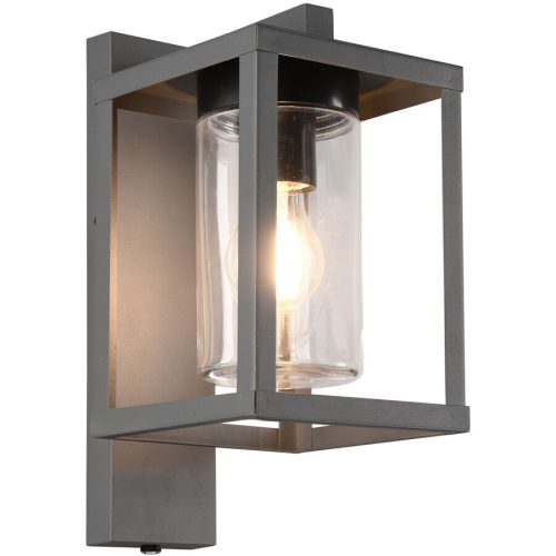 Wandlampe aussen Lungo Grau 16 cm 33 cm - Farbe: anthrazit - Material: Aluminium-Druckguss - Wandlampe aussen