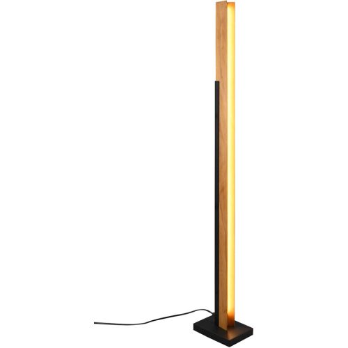 Stehlampe Burree Weiss Metall 13 cm 120 cm - Farbe: schwarz matt - LED - Lichtfarbe: Warmweiss - Stehlampe- LED Energiesparlampe
