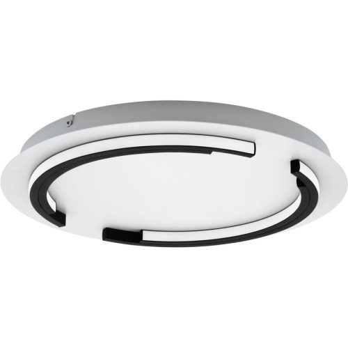 Eglo Deckenlampe Zampote Schwarz/Weiss Aluminium/Stahl 42 cm 5 cm - LED - Lichtfarbe: Warmweiss - Deckenlampe- LED Energiesparlampe