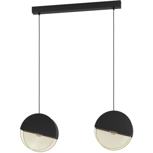 Eglo Pendellampe Mumbles Gold/Schwarz Stahl 9 cm 110 cm - Farbe: schwarz-gold - Pendellampe