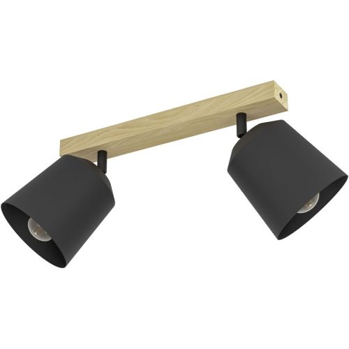 Eglo Spot Cotorro Braun/Schwarz Stahl/Holz 14.5 cm 23 cm - Material: Holz/Stahl - Spot