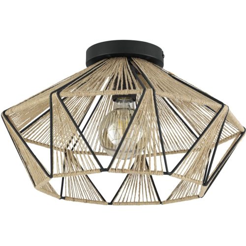 Eglo Deckenlampe Adwickle Schwarz Stahl 44.5 cm 26 cm - Deckenlampe