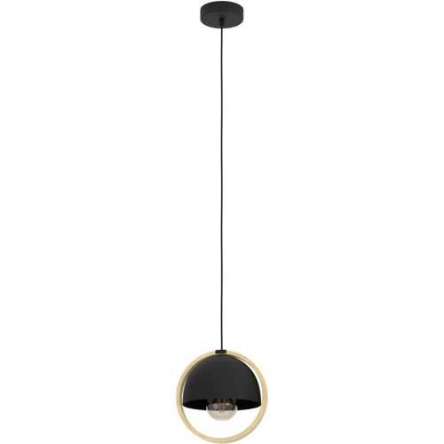 Eglo Pendellampe Callow Braun/Schwarz Stahl/Holz 23 cm 110 cm - Material: Holz/Stahl - Pendellampe