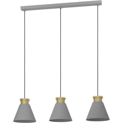 Eglo Pendellampe Twicken Gold/Grau Stahl 22 cm 110 cm - Pendellampe