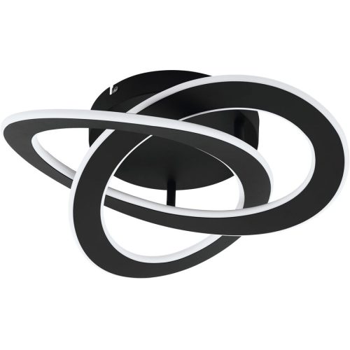Eglo Deckenlampe Rolimare Schwarz Aluminium 40 cm 13 cm - LED - Lichtfarbe: Helles Neutralweiss - Deckenlampe- LED Energiesparlampe