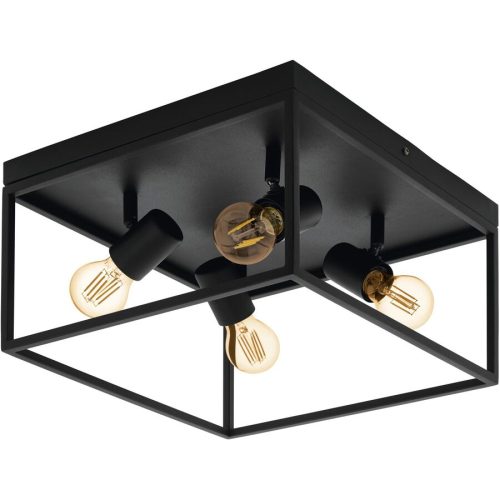 Eglo Deckenlampe Silentina Schwarz Stahl 36 cm 20.5 cm - Deckenlampe