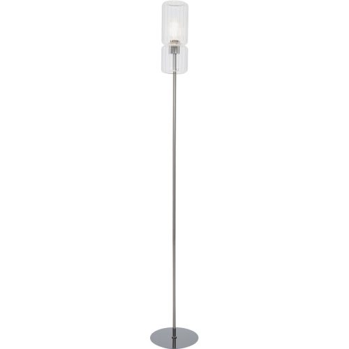 Stehlampe Harmon Transparent/Grau Glas/Metall 13.2 cm 155 cm - Farbe: transparent/anthrazit matt - Material: Metall/Glas - Stehlampe