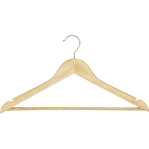 Kleiderbügel-Set Enzo Holz 44.5 cm 23 cm - Farbe: natur - Material: Eukalyptus - Kleiderbügel-Set
