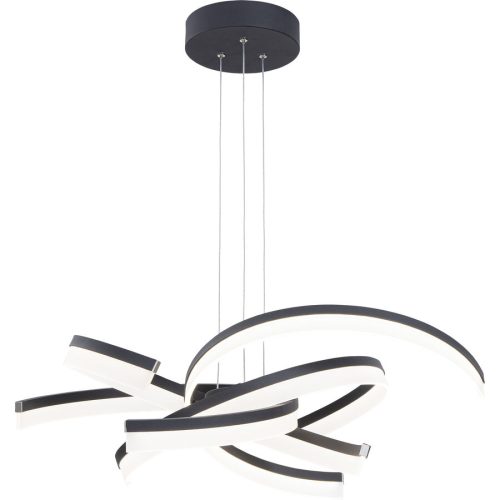 Pendellampe Zuma Grau Metall 53 cm 140 cm - Farbe: anthrazit matt - LED - Lichtfarbe: Extra warmweiss - Helles Neutralweiss - Pendellampe- LED
