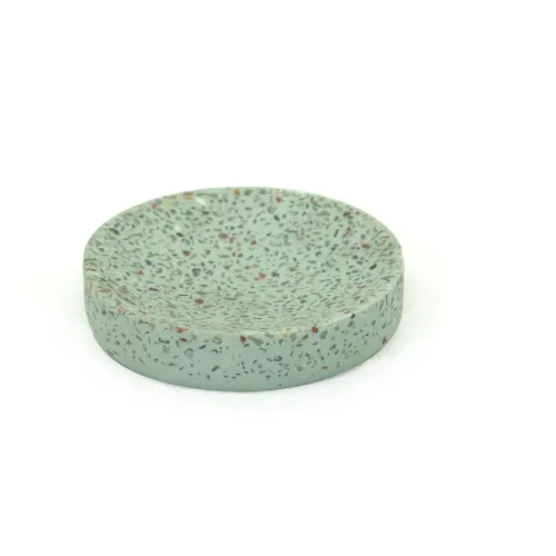 Seifenschale Evi Cyan Polyester 11 cm 11 cm - Farbe: Mint - Material: Polyresin - Seifenschale