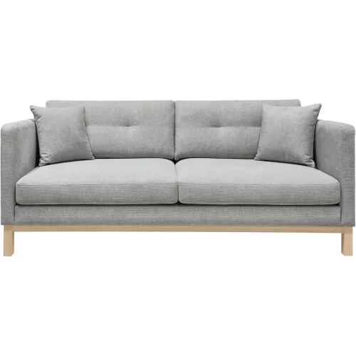 LIVIQUE, Sofa Woody Braun Stoff 208 cm 89 cm - Farbe: Natural - Sofa