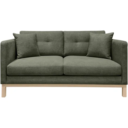 LIVIQUE, Sofa Woody Grün Stoff 155 cm 89 cm - Farbe: olive - Sofa