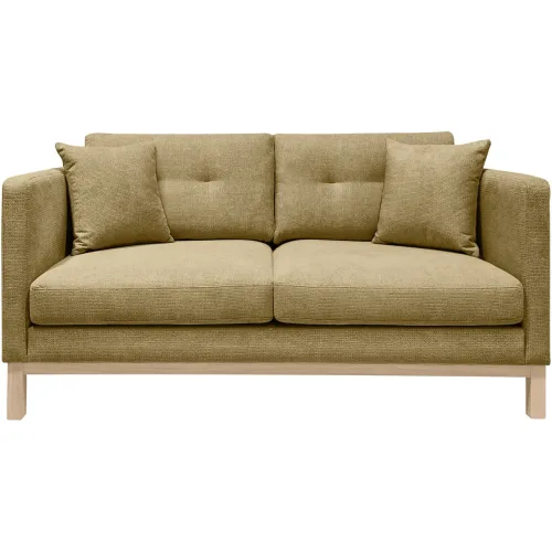 LIVIQUE, Sofa Woody Braun Stoff 155 cm 89 cm - Farbe: messing - Sofa