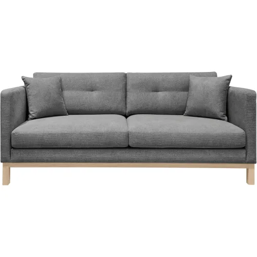 LIVIQUE, Sofa Woody Grau Stoff 208 cm 89 cm - Farbe: Dunkelgrau - Sofa