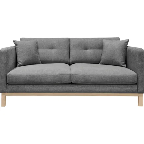 LIVIQUE, Sofa Woody Grau Stoff 174 cm 89 cm - Farbe: Dunkelgrau - Sofa