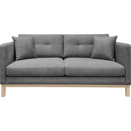 Sofa Woody Grau Stoff 174 cm 89 cm - Farbe: Dunkelgrau - Sofa