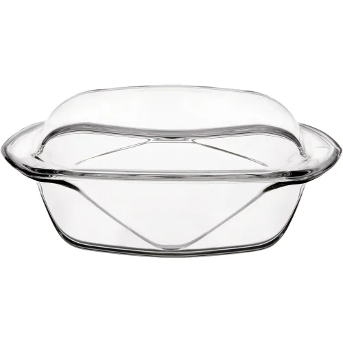 LIVIQUE, Auflaufform Chef Table Transparent Glas 25 cm - Auflaufform