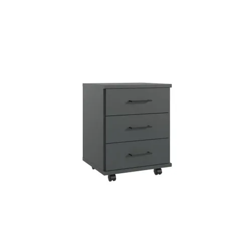 Kommode Zain Grau Holzwerkstoff/Aluminium 46 cm 58 cm 40 cm - Farbe: graphit - Kommode