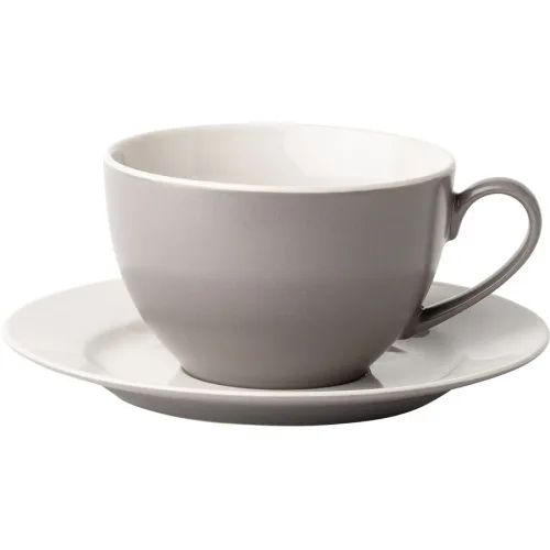 Kaffeegläser-Set Elements Rosa/Weiss Steingut - Farbe: taupe - Kaffeegläser-Set