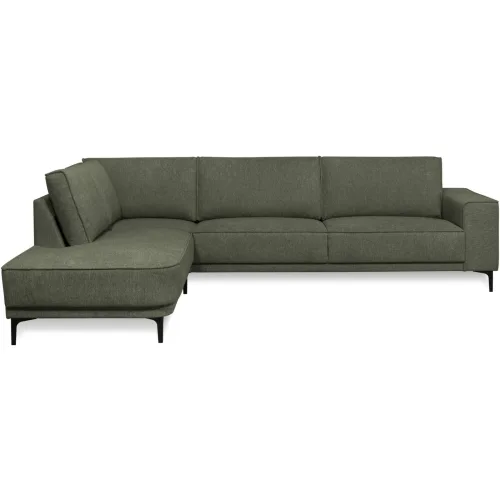LIVIQUE, Ecksofa Marjorie Grün Stoff 289 cm 210 cm - Farbe: olive - Ecksofa