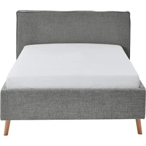 LIVIQUE, Bett Lina Grau Polyester 140 x 200 cm - Farbe: Mouse Grey - Bett