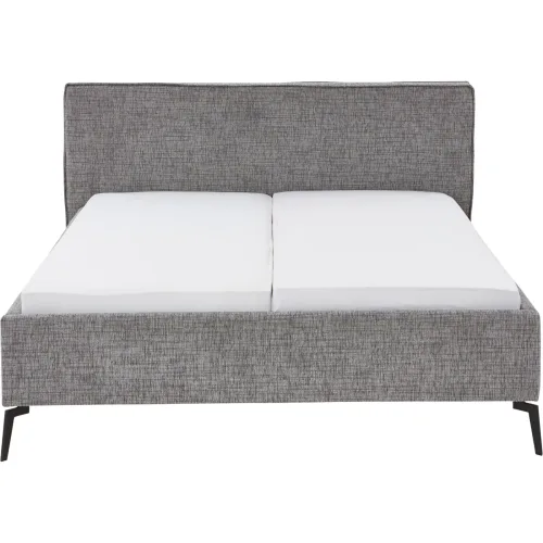 LIVIQUE, Bett Lina Grau Polyester 160 x 200 cm - Farbe: Mouse Grey - Bett