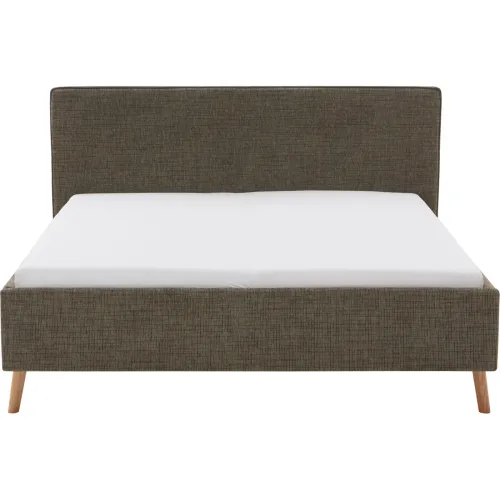 LIVIQUE, Bett Lina Grün Polyester 160 x 200 cm - Farbe: Moss green - Bett
