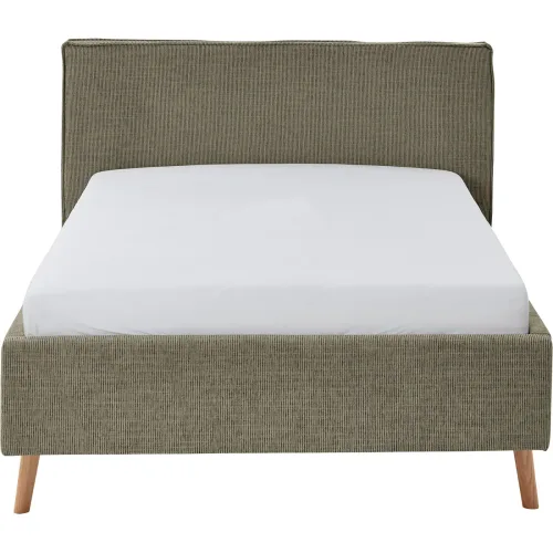 LIVIQUE, Bett Lina Grün Polyester 140 x 200 cm - Farbe: Moss green - Bett