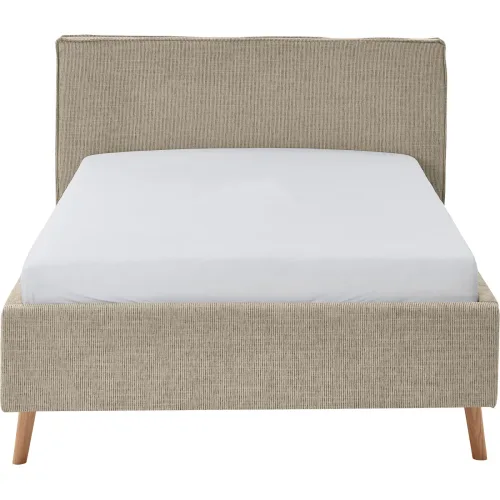 LIVIQUE, Bett Lina Braun Polyester 140 x 200 cm - Farbe: Toffee - Bett