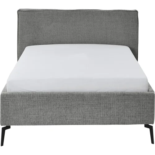 LIVIQUE, Bett Lina Grau Polyester 140 x 200 cm - Farbe: Mouse Grey - Bett