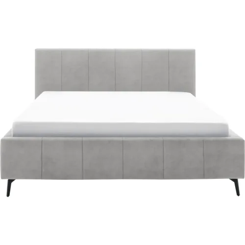 LIVIQUE, Bett Luzza Grau Polyester 160 x 200 cm - Farbe: hellgrau - Bett