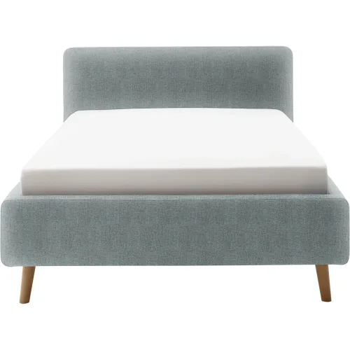 LIVIQUE, Bett Senja Cyan Polyester 140 x 200 cm - Farbe: türkis - Bett