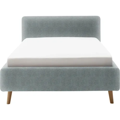 Bett Senja Cyan Polyester 140 x 200 cm - Farbe: türkis - Bett
