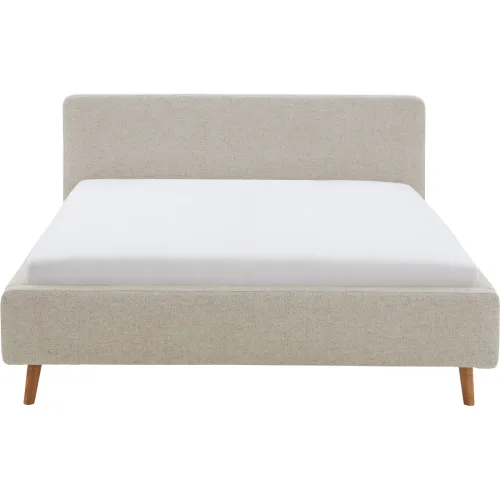 LIVIQUE, Bett Senja Beige Polyester 160 x 200 cm - Bett
