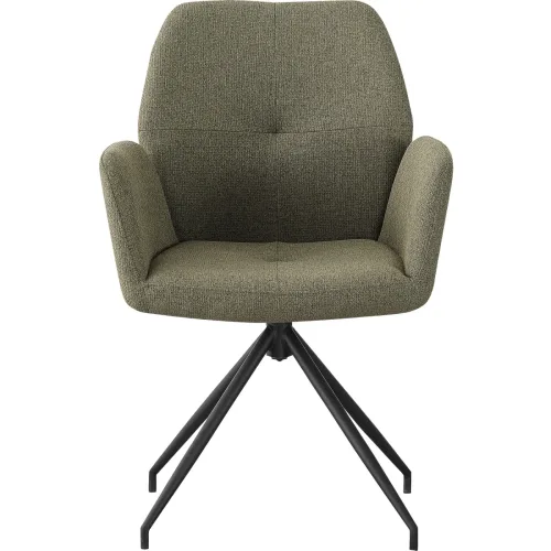 LIVIQUE, Stuhl Oslos Grün Polyester 59 cm Drehbar - Material: Polyester/Schaumstoff - Stuhl