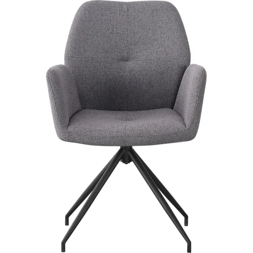 LIVIQUE, Stuhl Oslos Grau Polyester 59 cm Drehbar - Stuhl