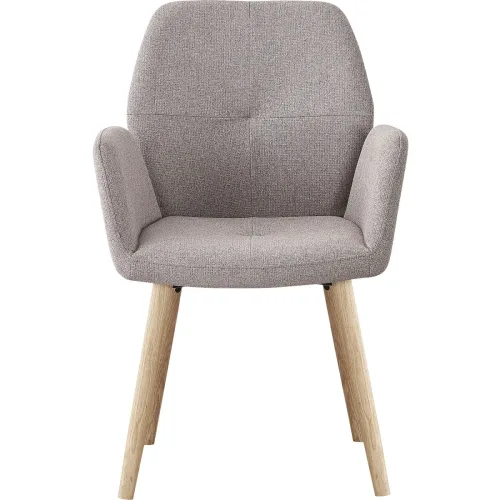 LIVIQUE, Stuhl Oslos Beige Polyester/Holz 59 cm - Material: Polyester/Eiche - Stuhl