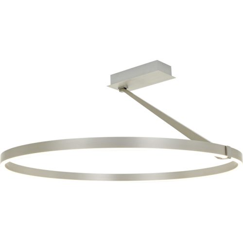 Deckenlampe Nea Kunststoff/Metall silber Ø 80cm - LED - Lichtfarbe: Extra warmweiss - Material: Metall/Kunststoff - Deckenlampe- LED Energiesparlampe