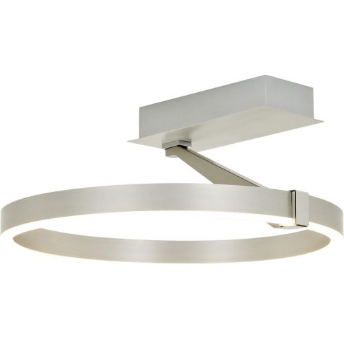 Deckenlampe Nea Silber Kunststoff/Metall 40 cm 15.5 cm - LED - Lichtfarbe: Extra warmweiss - Material: Metall/Kunststoff - Deckenlampe- LED