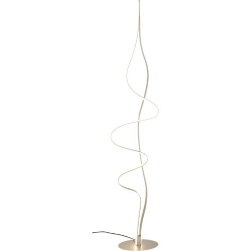 Stehlampe Bryan Weiss/Silber Kunststoff/Metall 33 cm 160 cm - Farbe: Weiss, Silber - LED - Lichtfarbe: Extra warmweiss - Material: Metall/Kunststoff -