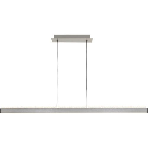 Pendellampe Emilia Grau Kunststoff/Metall 120 cm 120 cm - Farbe: Dunkelgrau - LED - Lichtfarbe: Extra warmweiss - Helles Neutralweiss - Material: