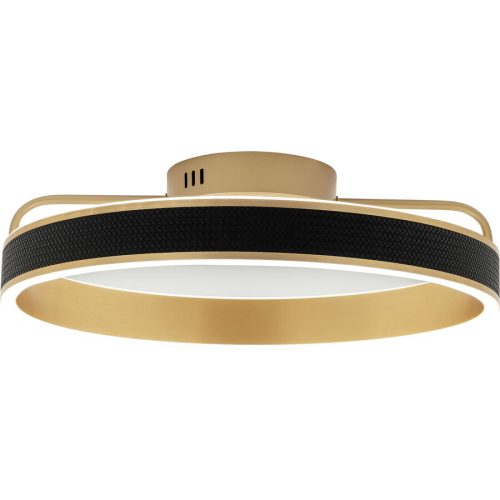Deckenlampe Malik Gold/Schwarz Kunststoff/Metall 47 cm 12.5 cm - Farbe: schwarz-gold - LED - Lichtfarbe: Extra warmweiss - Helles Neutralweiss -