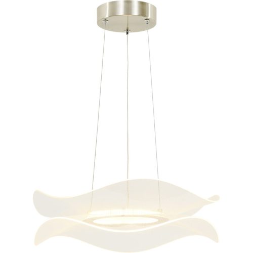 Pendellampe Lorena Transparent/Silber Kunststoff/Metall 44 cm 120 cm - LED - Lichtfarbe: Extra warmweiss - Material: Metall/Kunststoff - Pendellampe-